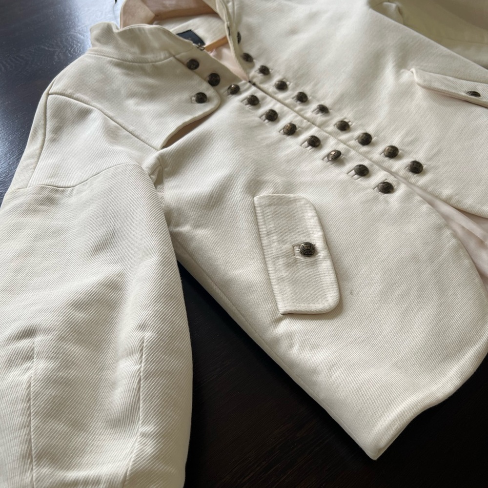 BCBGMaxAzria Ivory Button-Up Jacket - Picture 4 of 7
